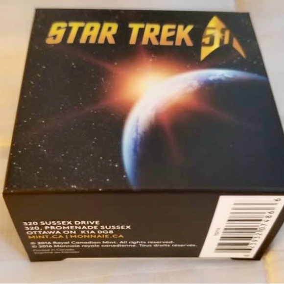 Star Trek Enterprise - 1 oz. Pure Silver Coloured Coin (2016) MINTAGE 11,500 - Picture 6 of 6